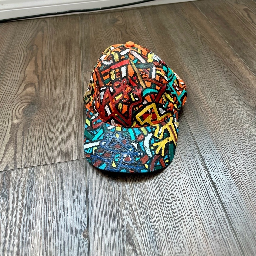 Colorful Abstract Pattern Cap - Picture 8 of 8